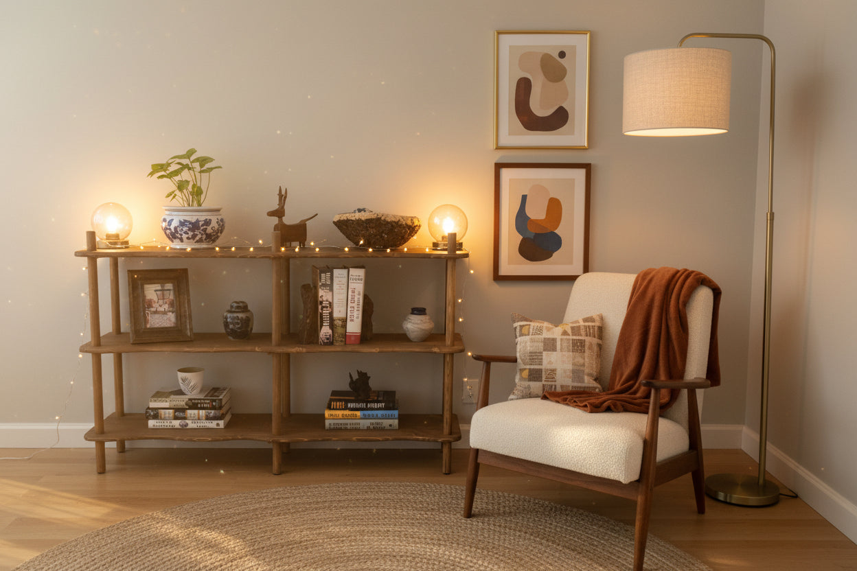 Large Bookcase Japandy Minimalist Shelf Vinyl Record Stand Room divider Home library bookcase Li