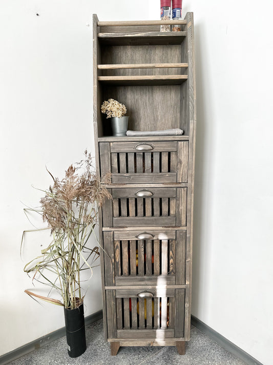 Kitchen cabinet with storage drawer boxes for vegetable and fruits