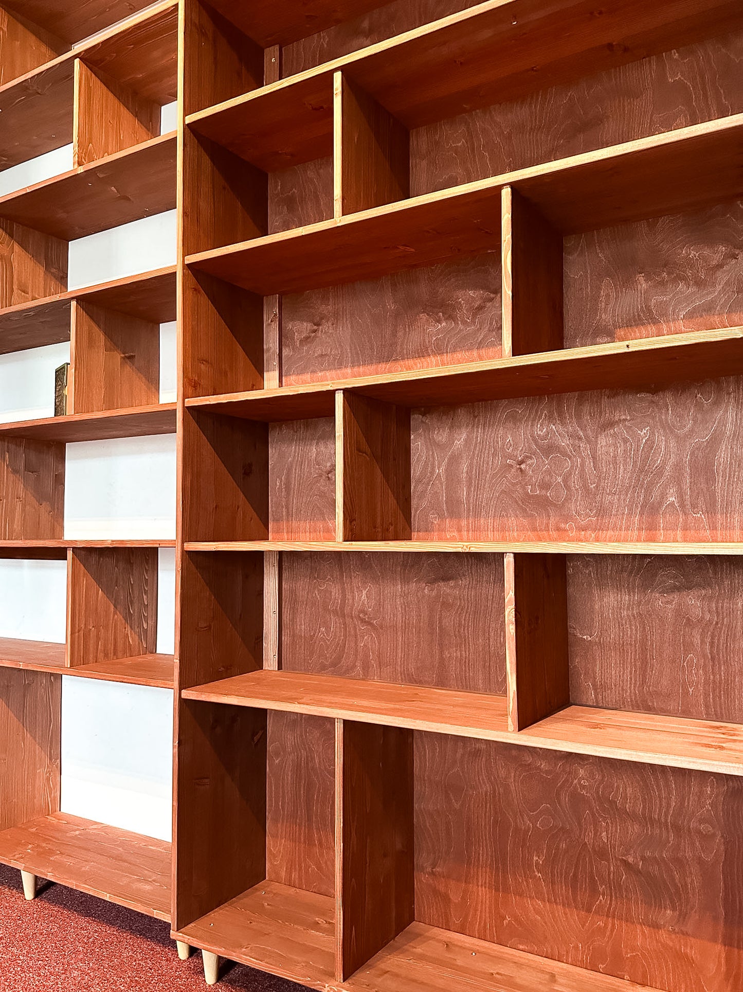 Heimbibliothek Bücherregale Maßgefertigt und handgefertigt aus Massivholz, große Bücherregale