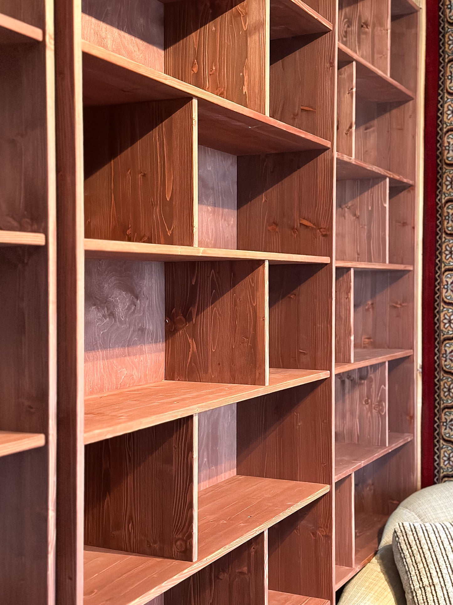 Heimbibliothek Bücherregale Maßgefertigt und handgefertigt aus Massivholz, große Bücherregale