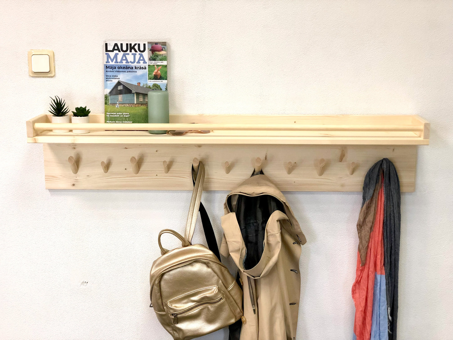 Coatrack With Shelf Floating Wall Decor Display