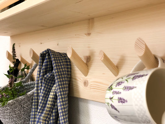 Coatrack With Shelf Floating Wall Decor Display