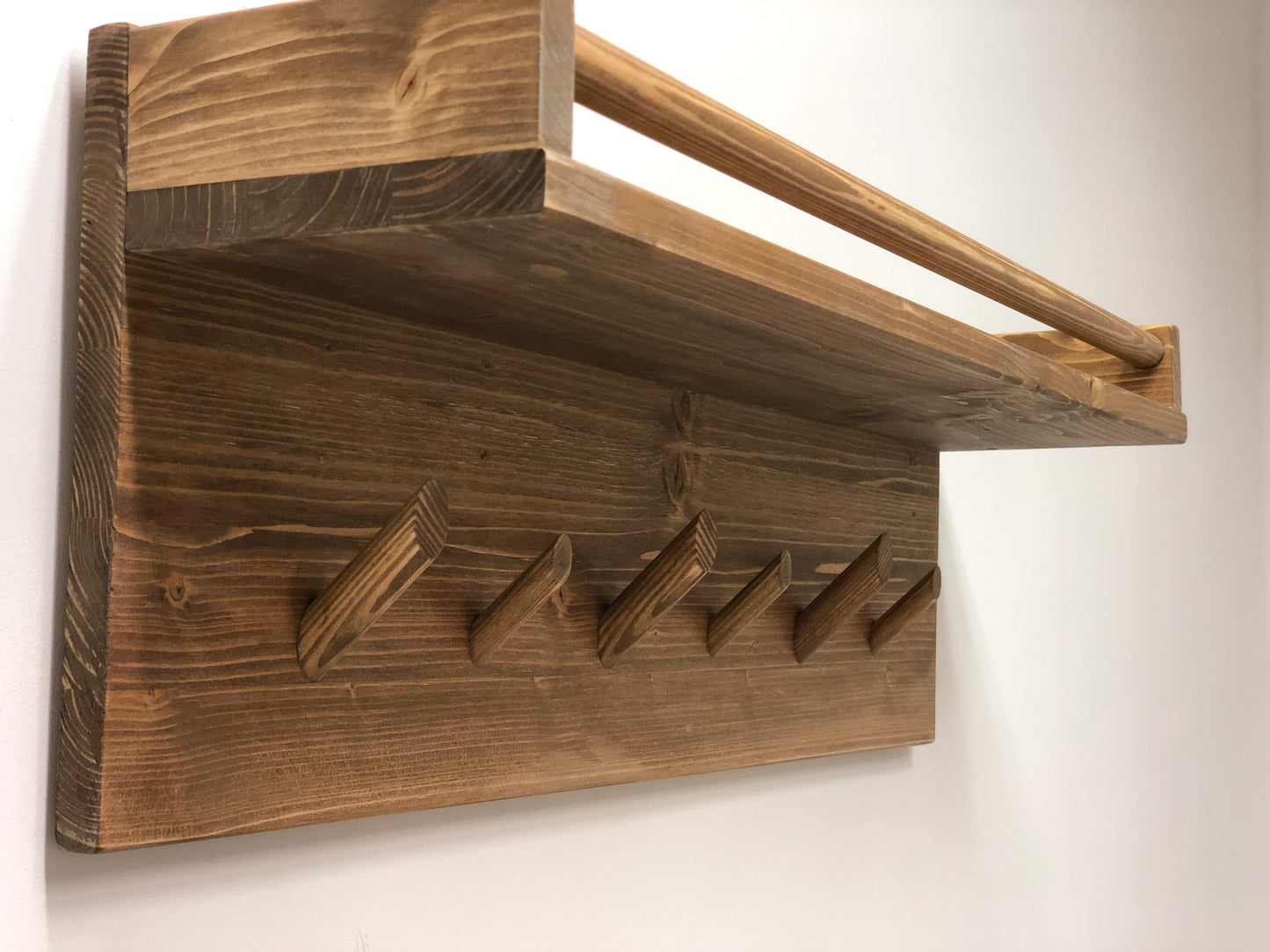 Coatrack With Shelf Floating Wall Decor Display