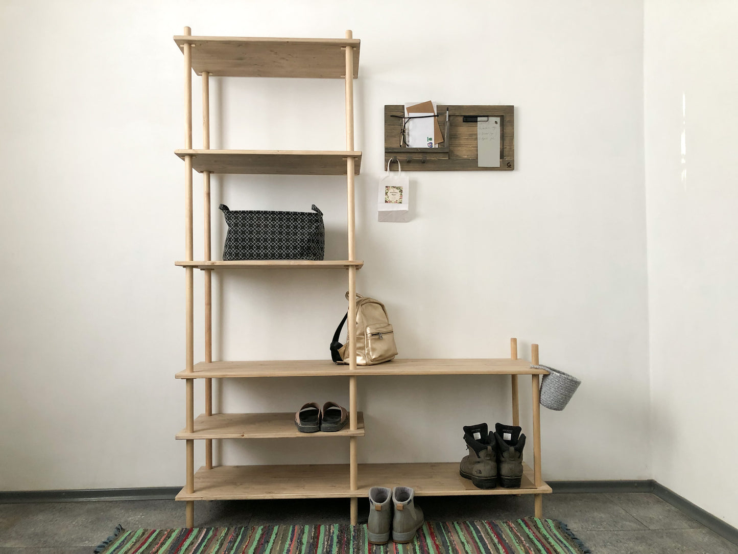 Shelving Entryway Storage Bookcase Office Shelf