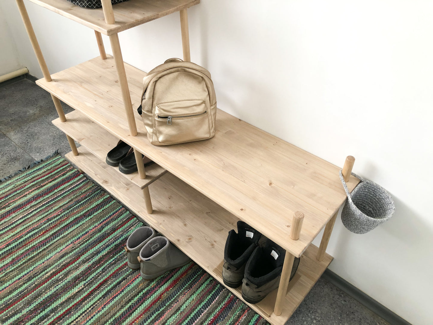 Shelving Entryway Storage Bookcase Office Shelf