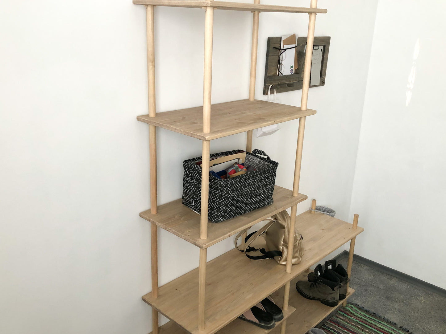 Shelving Entryway Storage Bookcase Office Shelf