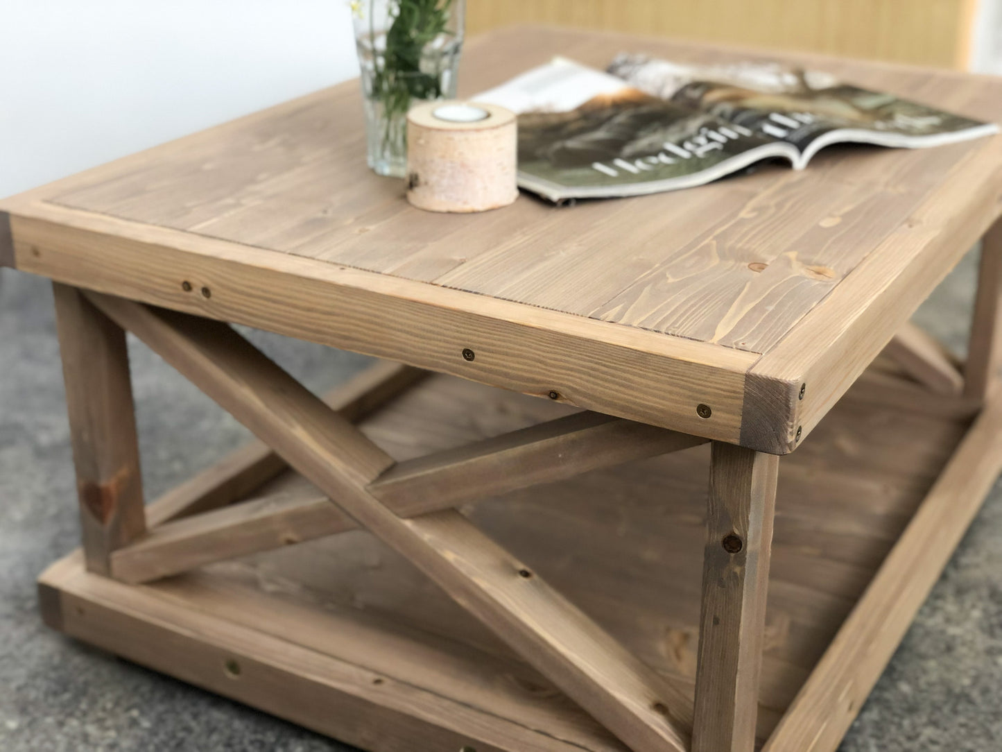 Coffee Side Table Rustic Country Cottage style