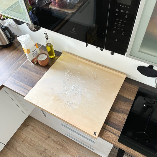 Kitchen pastry board with lip Large cutting board Wooden stove covers Bread board for dough kneading Pasta board