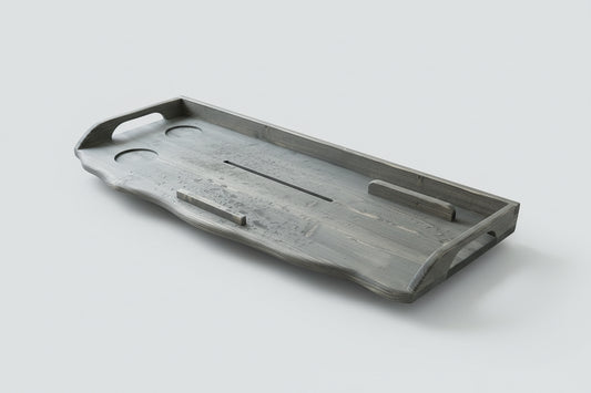 Bathtub caddy wooden bathroom tray for home spa relax rituals self care gift idea Handmade from solid wood with live edge