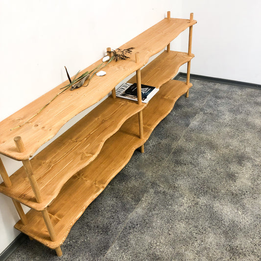 Large Bookcase Japandy Minimalist Shelf Vinyl Record Stand Room divider Home library bookcase Li